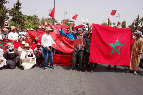 المسيرة الاحتجاجية لسكان جماعة الجبيل باقليم قلعة السراغنة