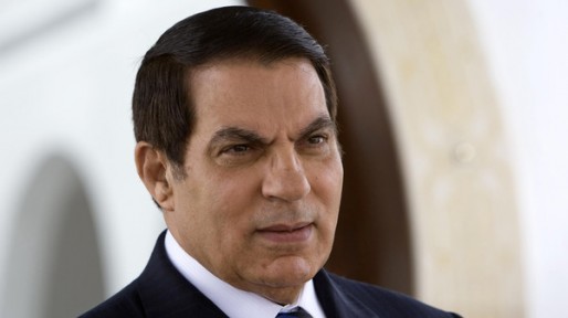 Tunisian President Zine El Abidine Ben Ali is seen at Tunis airport