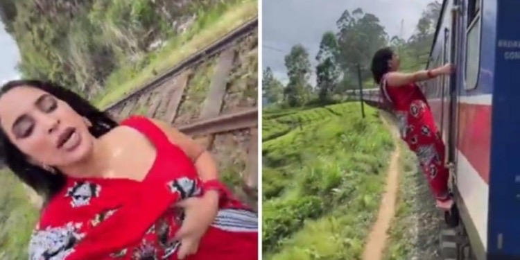 مؤثرة جزائرية تقفز من القطار أثناء سيره بعد سقوط هاتفها