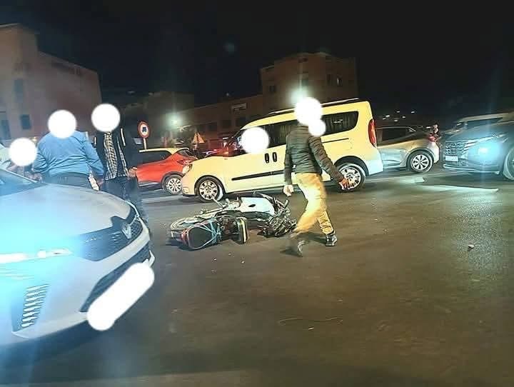 حادثة سير خطيرة قرب مطار المنارة بشارع كماسة بمراكش